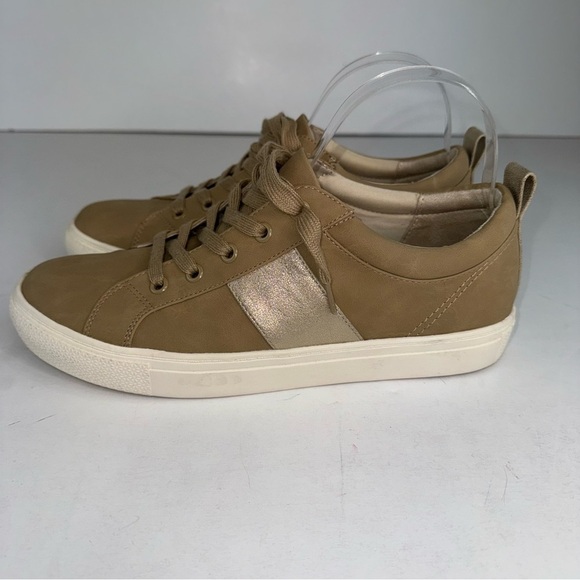 Nordstrom Rack Norah Lace Up Women's Tan Gold Sneakers - Picture 7 of 13